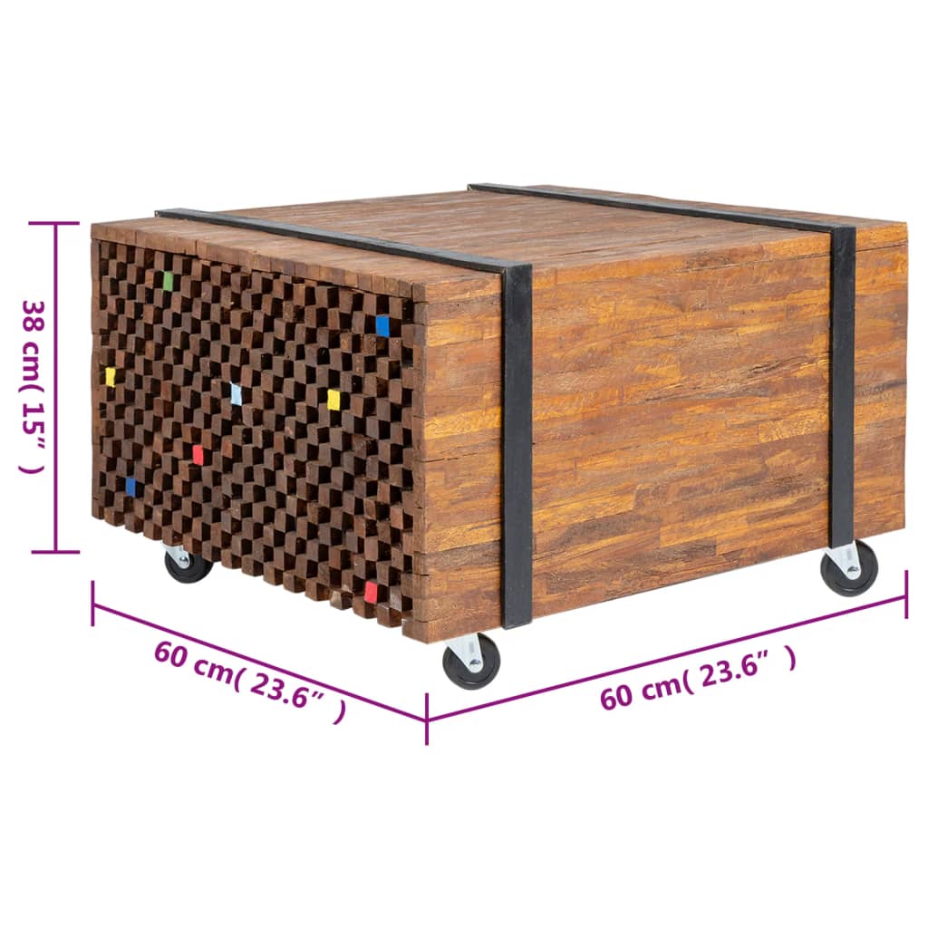 Sidebord Tre teak 60x60x38 cm
