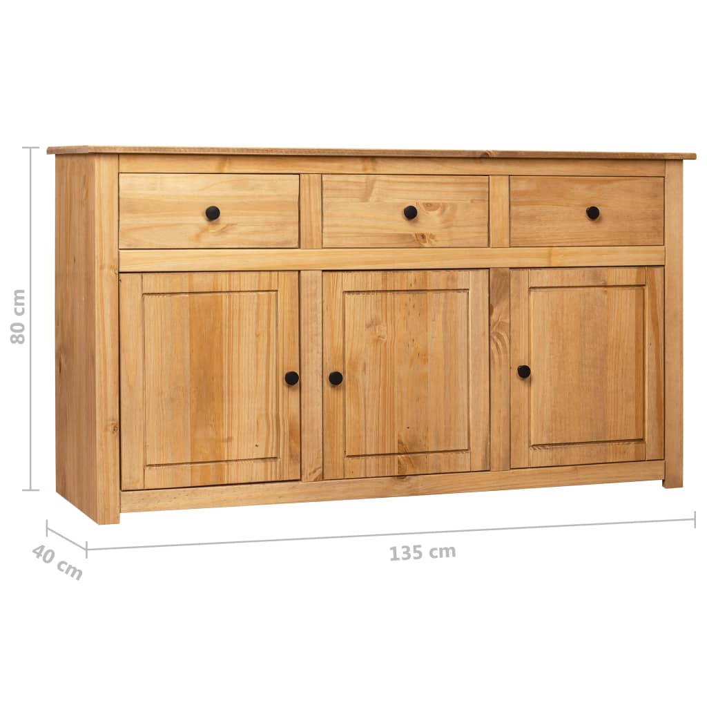 Skjenk Tre 135x40x80 cm heltre furu Panama Range