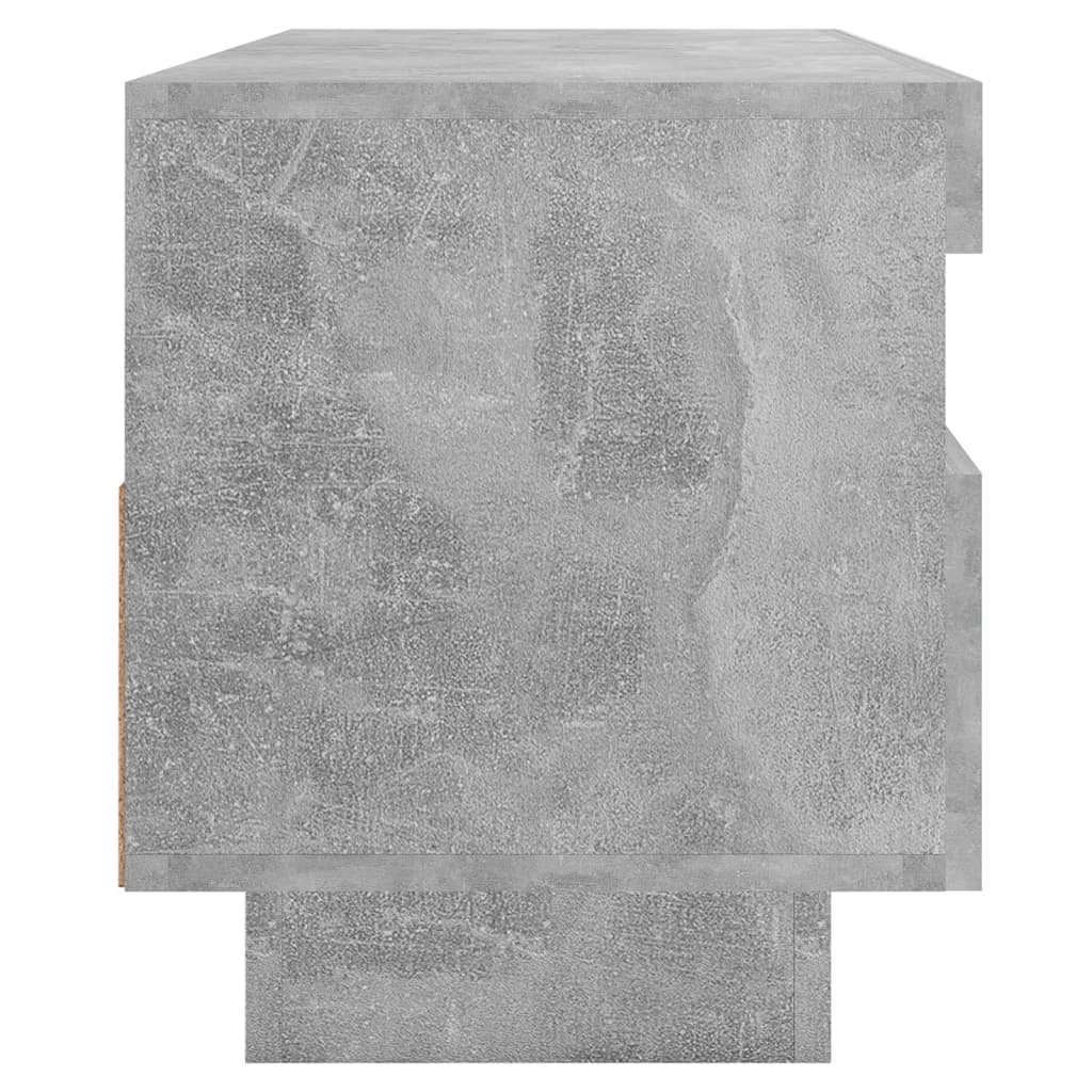 TV-Møbel Betonggrå TV-benk med LED-lys 100x35x40 cm