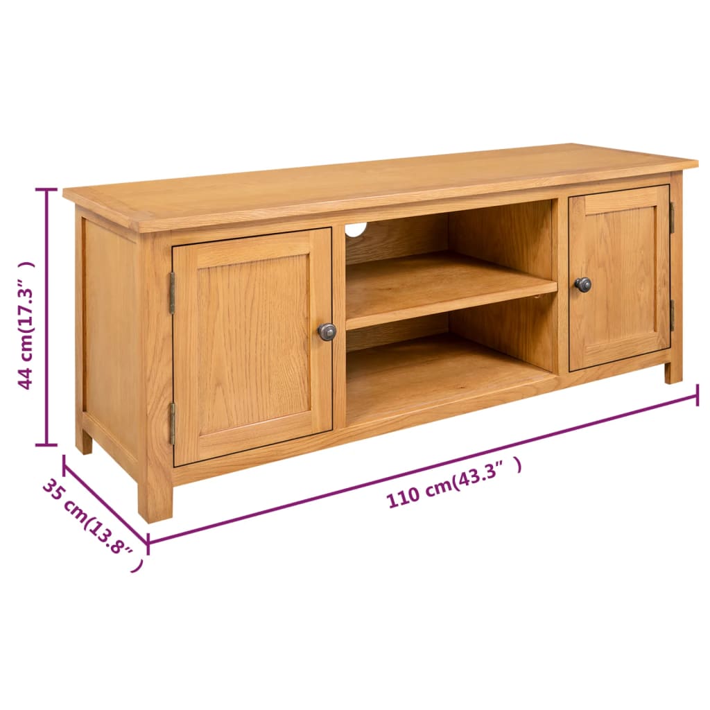 TV-Møbel Tre TV-benk 110x35x44 cm heltre Eik