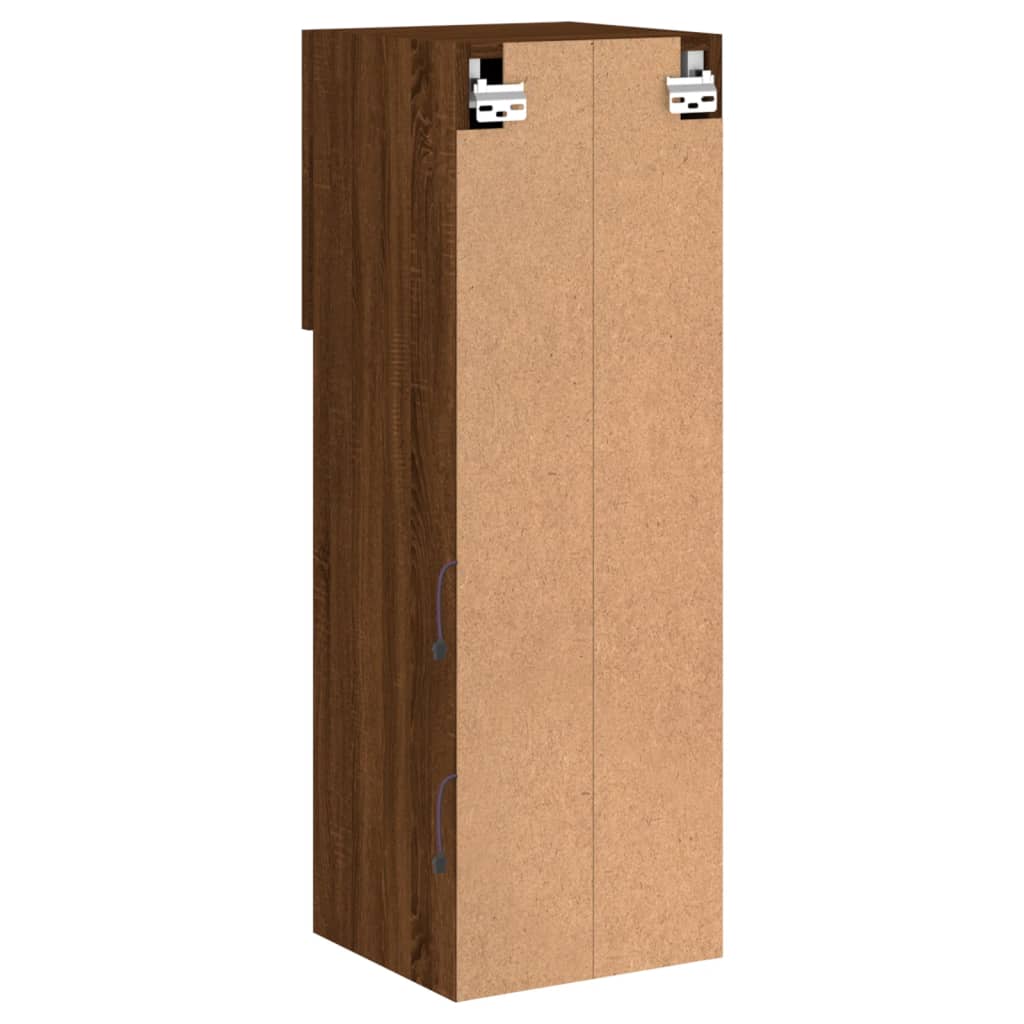 TV-Møbel Brun Eik Tv-benk med LED-lys 30,5x30x90 cm