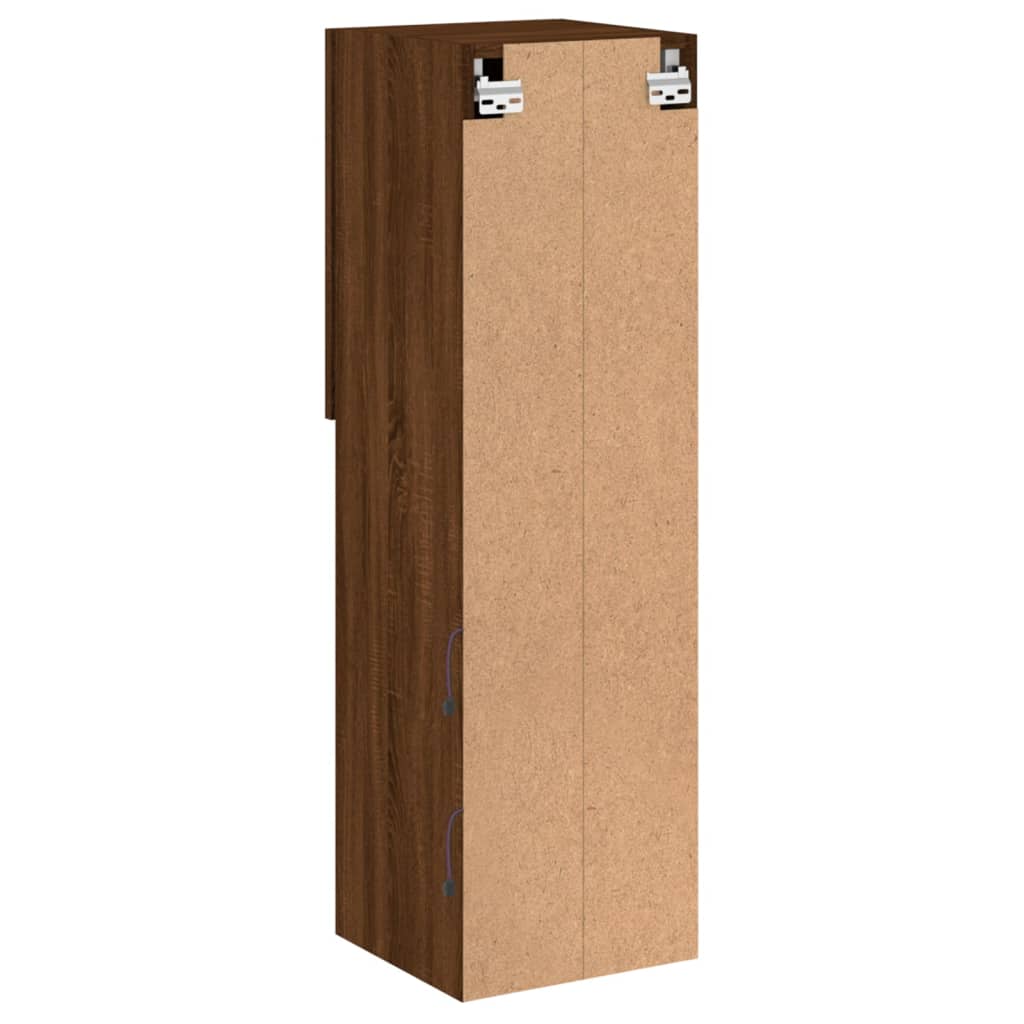 TV-Møbel Brun Eik Tv-benk med LED-lys 30,5x30x102 cm