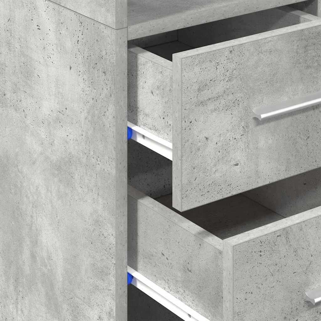 Skap Betonggrå 30x42,5x225 cm