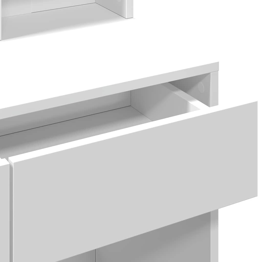 Sminkebord Hvit LED 80x41x144,5 cm