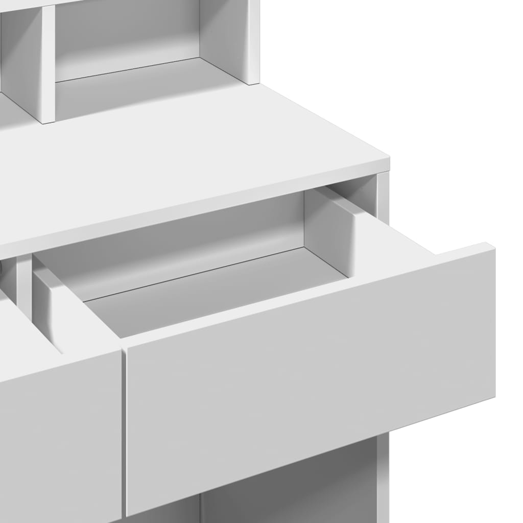 Sminkebord Hvit LED 80x41x134,5 cm