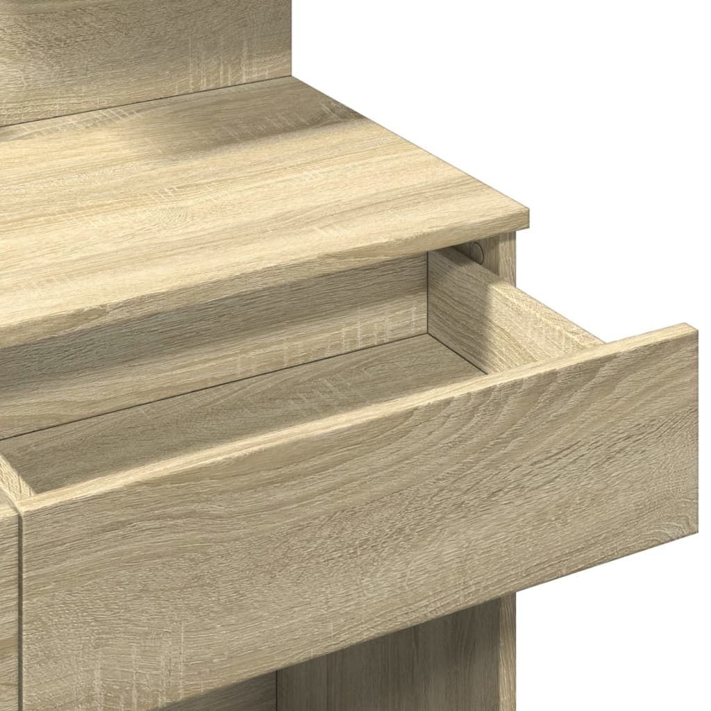 Sminkebord Sonoma Eik LED 100x40x130 cm