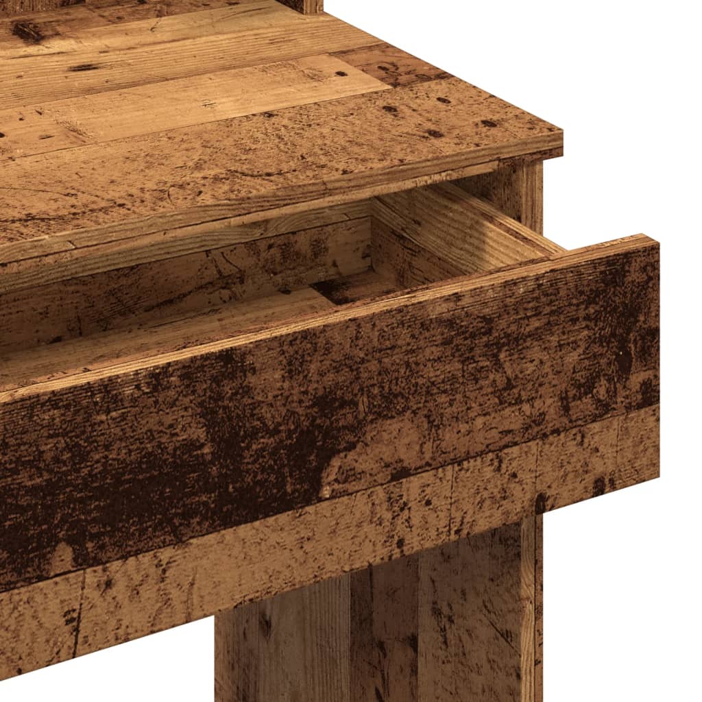 Sminkebord Gammelt Tre LED 96x40x142 cm