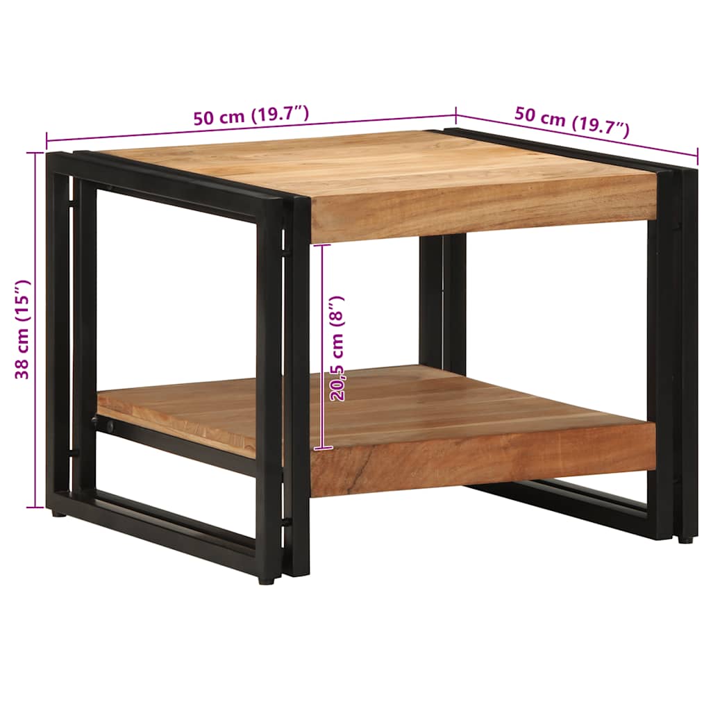 Salongbord Sofabord Tre heltre akasie 50x50x38 cm