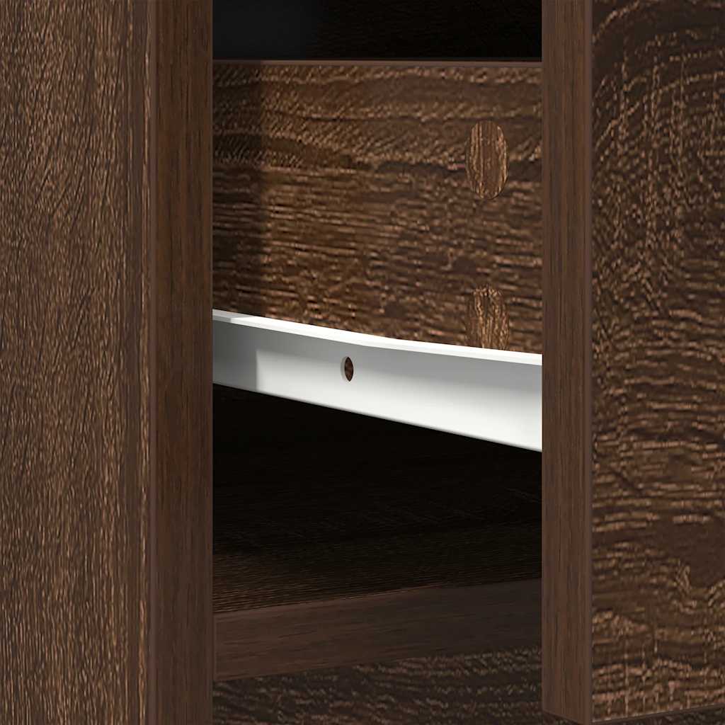 Skjenk Brun Eik med skuffer og dører 70,5x34x74,5 cm