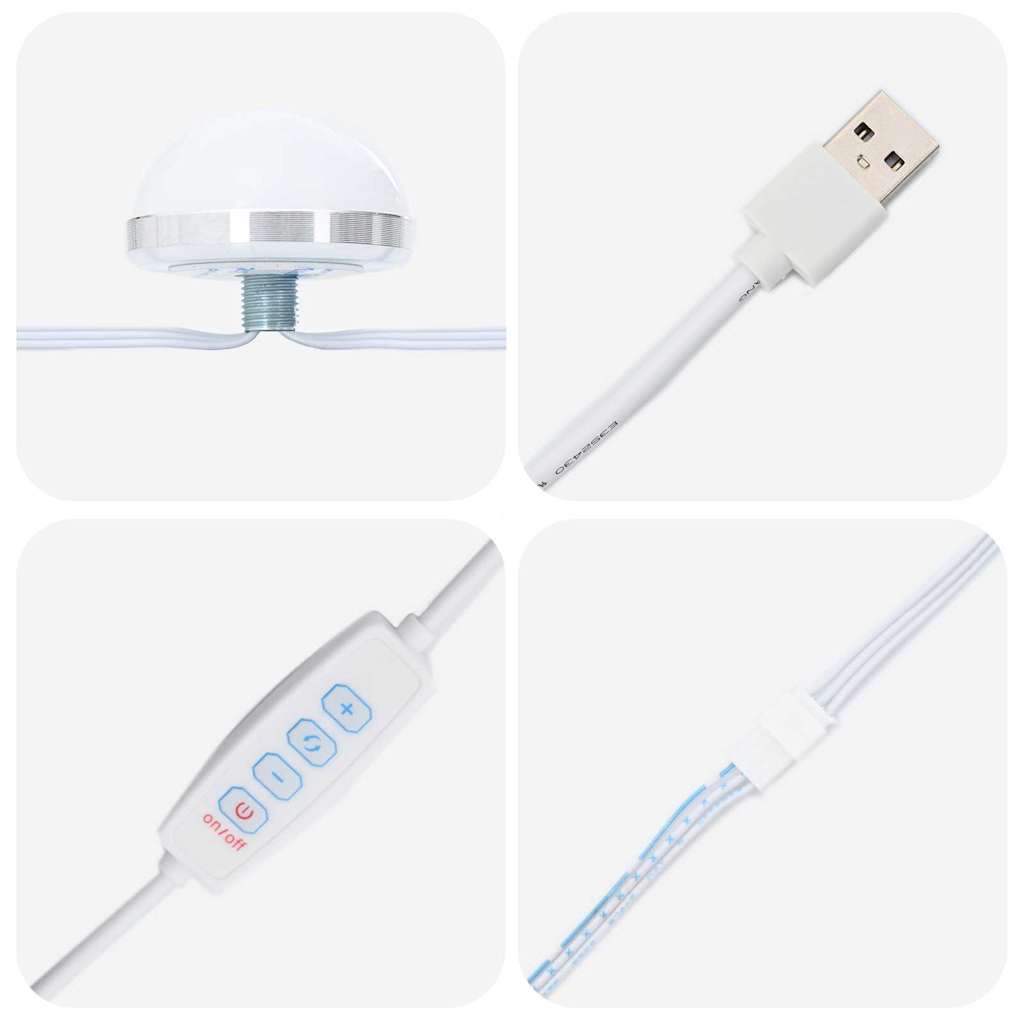 Sminkebord 2 pcs Hvit 78.5 x 41 x 135 cm Konstruert tre