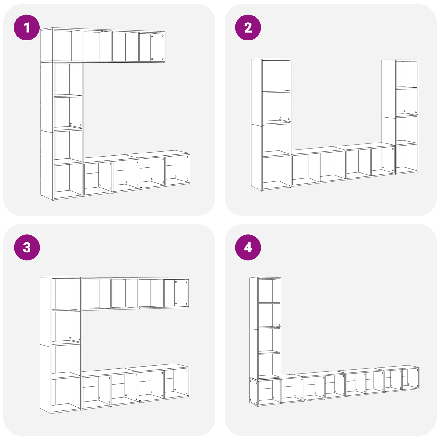 Bokhylle Svart Eik Romdeler 3 stk 36x30x143 cm