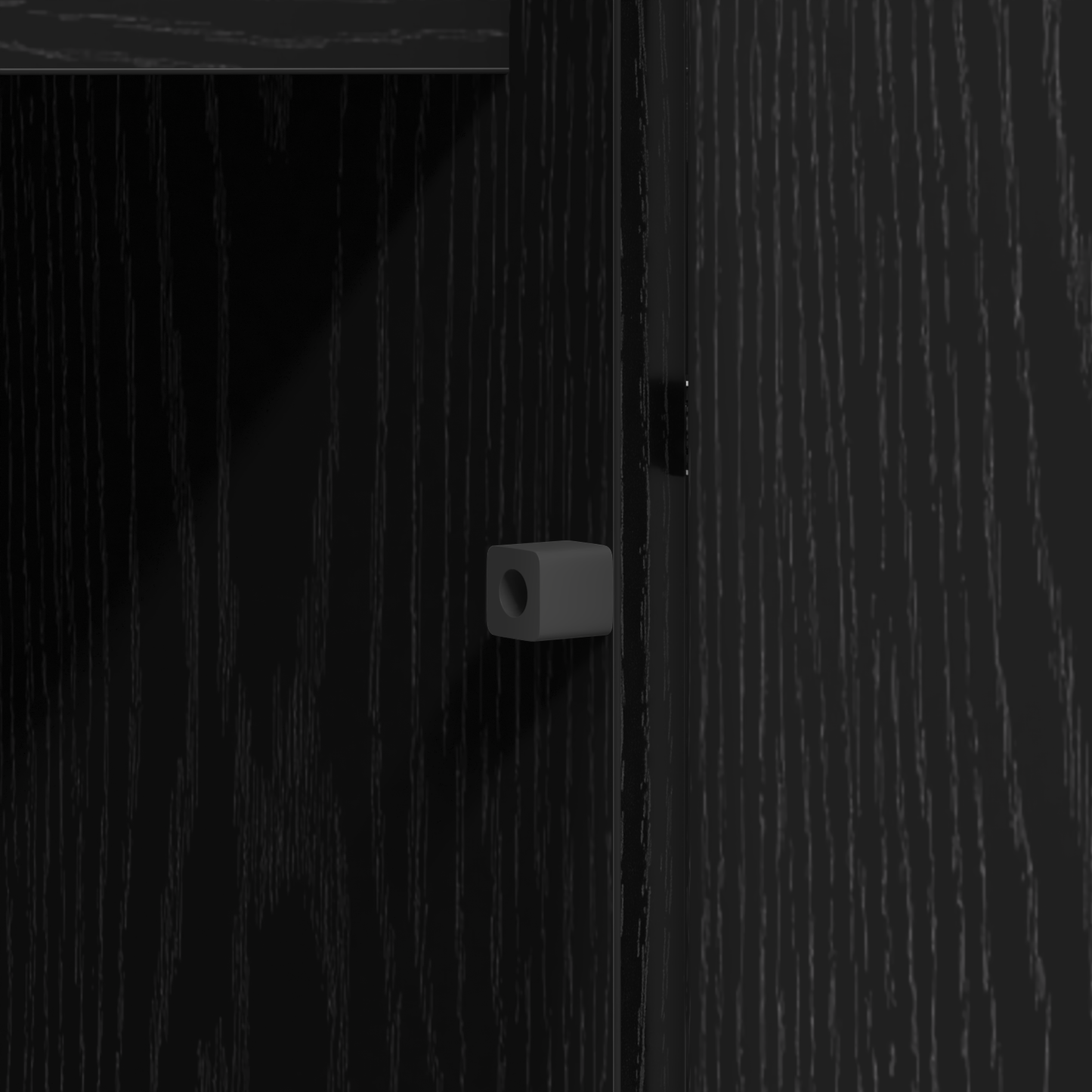 TV-Møbel Svart Eik TV-benk med LED 180x38x49 cm