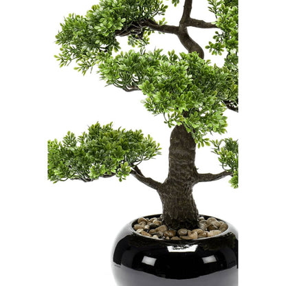 Kunstige planter blomster fiken mini bonsai grønn 47 cm 420006