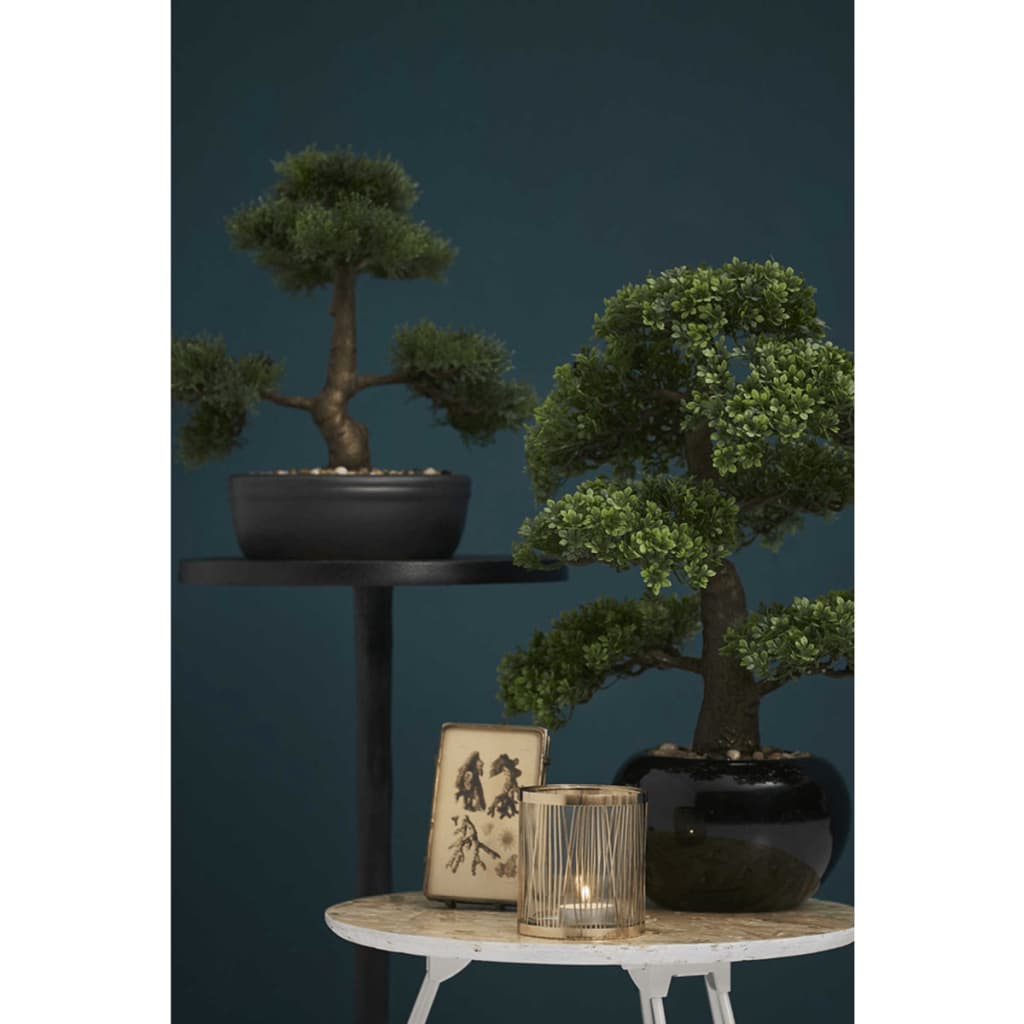 Kunstige planter blomster fiken mini bonsai grønn 47 cm 420006