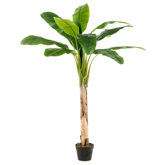 Kunstige planter blomster banantre i potte 120 cm