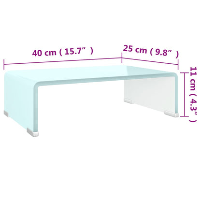 TV-benk glass grønn 40x25x11 cm