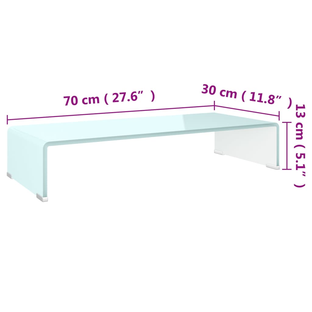 TV-benk glass grønn 70x30x13 cm