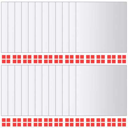Veggspeil Speilfliser 24 stk kvadrat glass