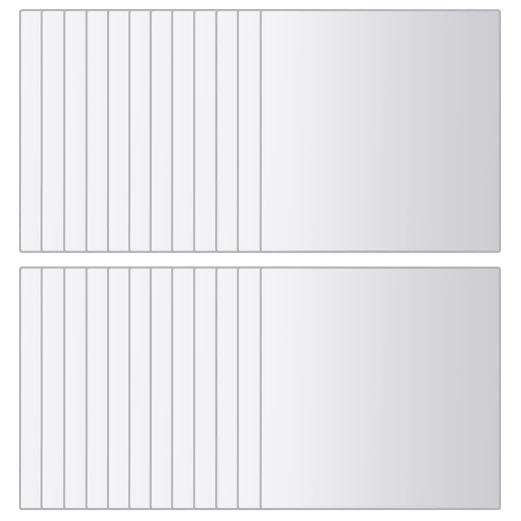 Veggspeil Speilfliser 24 stk kvadrat glass