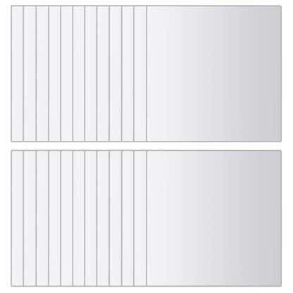 Veggspeil Speilfliser 24 stk kvadrat glass