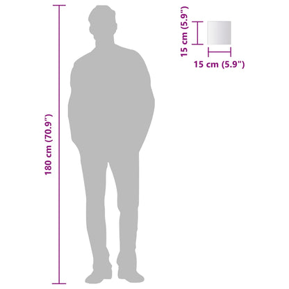 Veggspeil Speilfliser 24 stk kvadrat glass