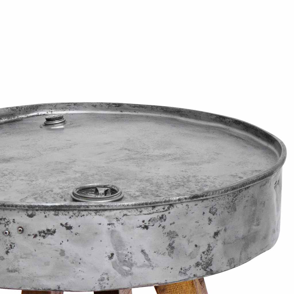 Salongbord Sofabord Tre Gjenvunnet Heltre 60x45 cm sølv