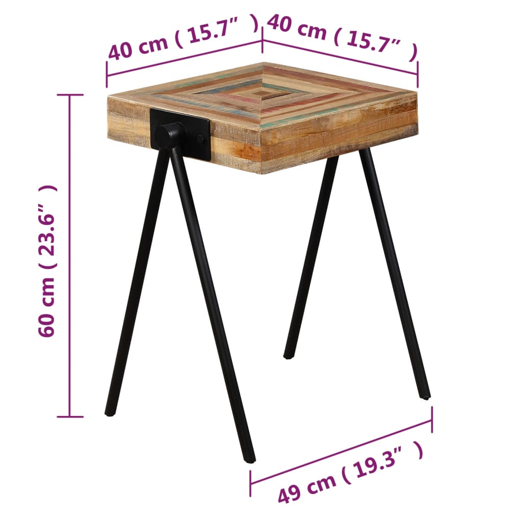 Sidebord heltre gjennvunnet teak