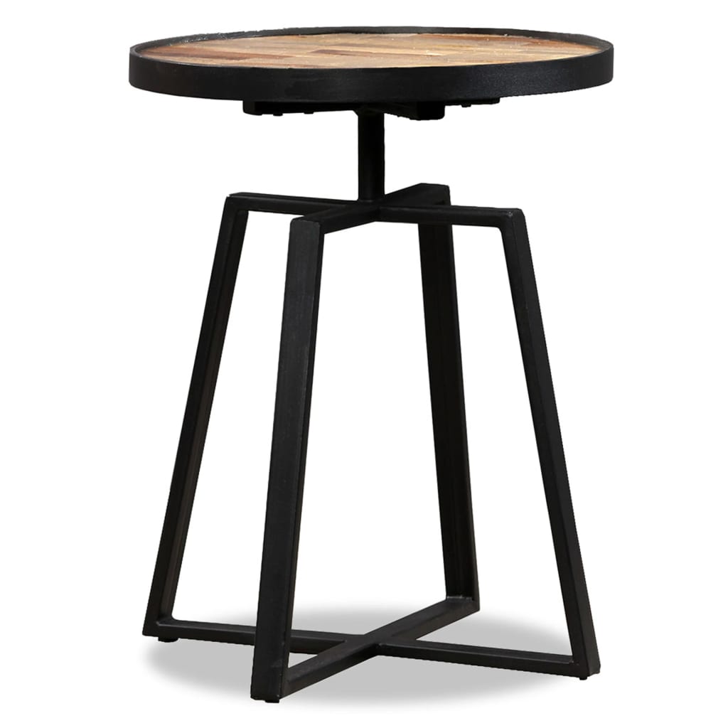 Sidebord rund heltre gjenvunnet teak