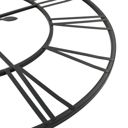 Veggklokke vintage med kvarts-urverk 80 cm metallfarget