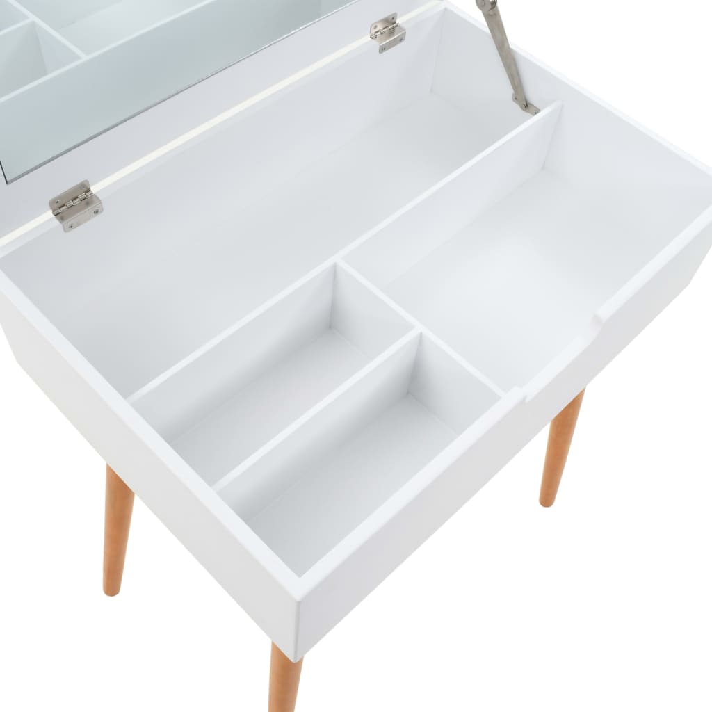 Sminkebord Hvit speil 60x40x75 cm