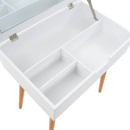 Sminkebord Hvit speil 60x40x75 cm