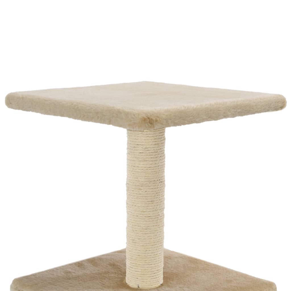 Kattemøbel Kloretre med klorestolpe i sisal 55 cm beige