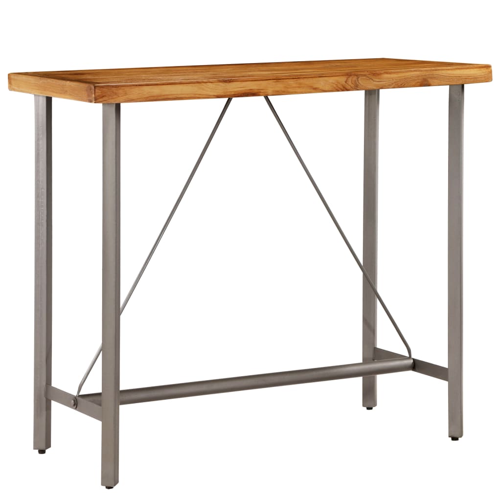 Barbord kafebord Bistrobord gjenvunnet heltre teak 120x58x106 cm