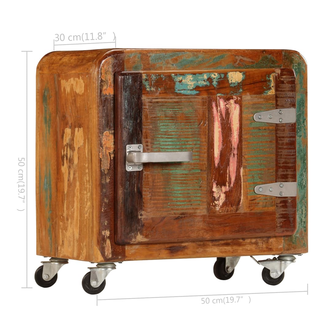 Nattbord Sengbord Tre Gjenvunnet Heltre 50x30x50 cm