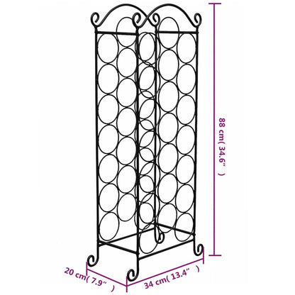 Vinstativ for 21 flasker metall