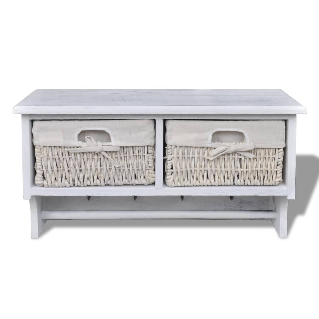 Vegghylle Hvit 60x23,5x33 cm keisertre