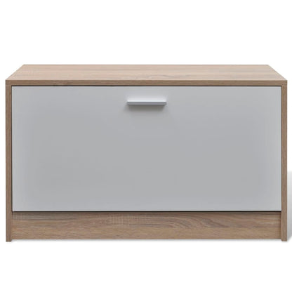 Skoskap Skohylle Skobenk Hvit 3-i-1