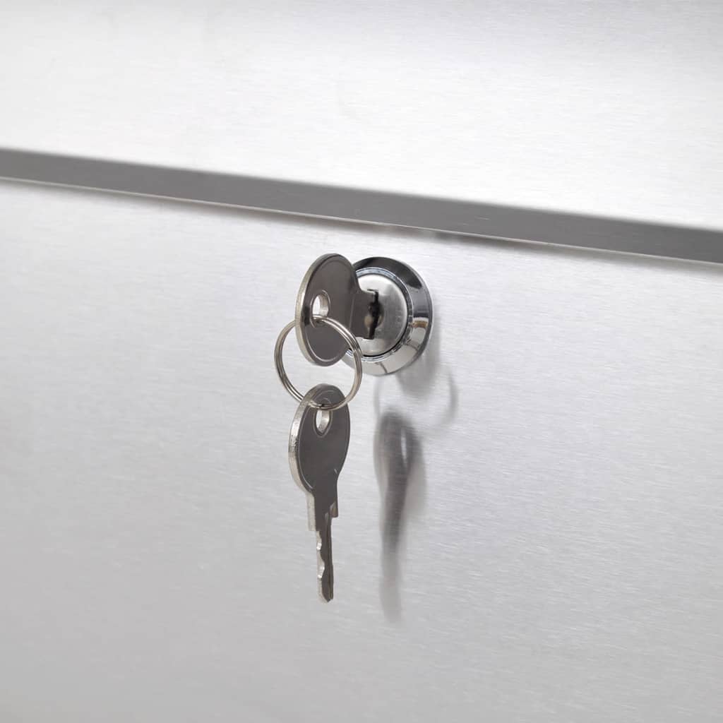 Postkasse på stativ rustfritt stål