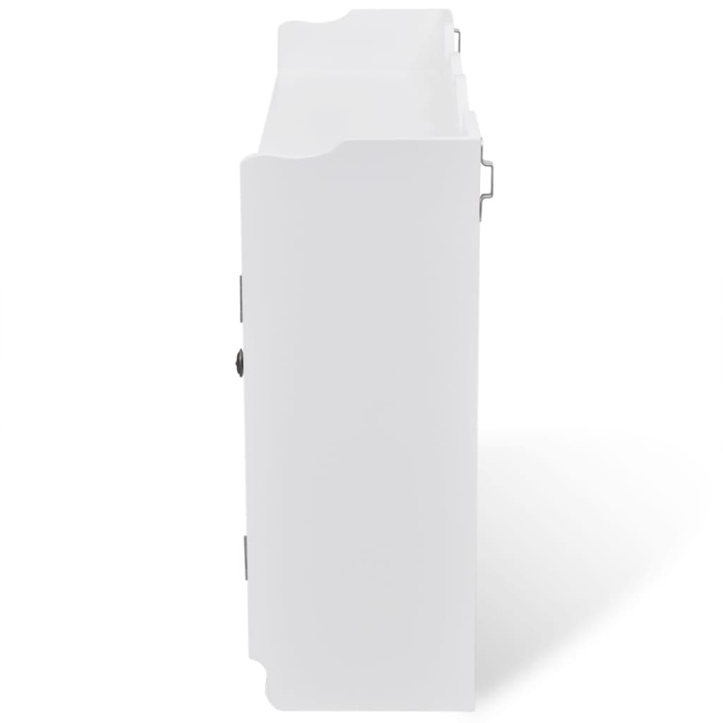 Veggskap Hvit med 2 glassdører Landlig