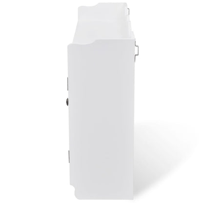 Veggskap Hvit med 2 glassdører Landlig