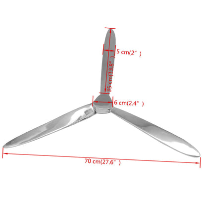 Veggdekorasjon Innendørs propell aluminium sølv 70 cm