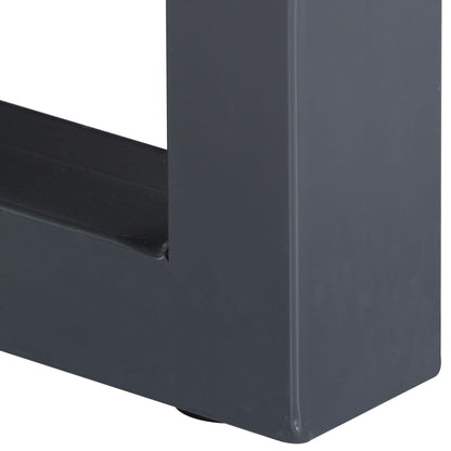 Salongbord Sofabord Tre heltre akasie med livlige kanter Grå 60x60x40 cm