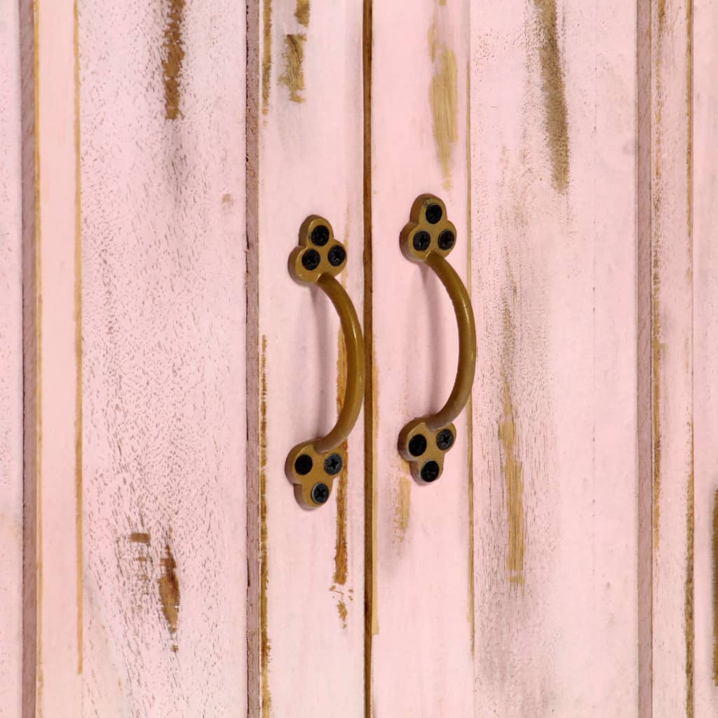 Skjenk Tre lyserosa 110x35x70 cm heltre mango