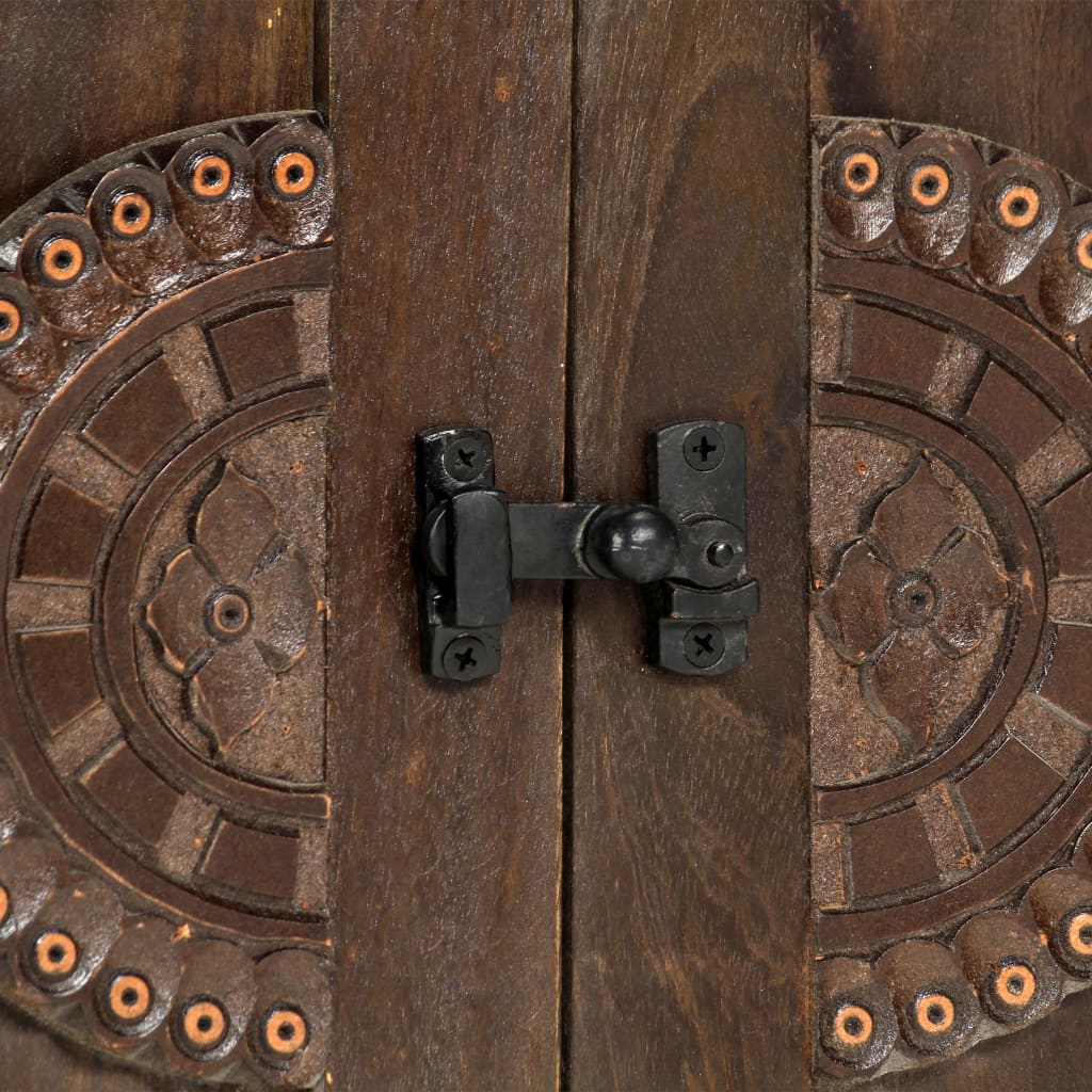 Skjenk Tre med utskåret design 110x35x70 cm heltre mango