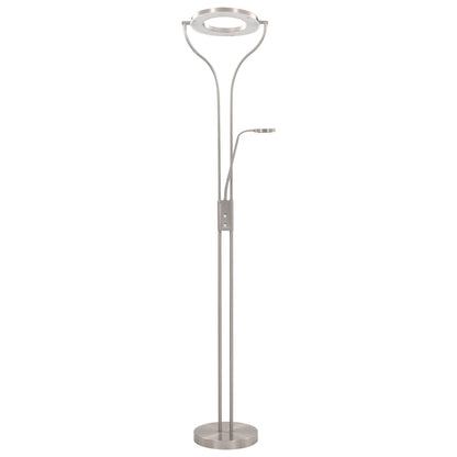 Gulvlampe Stålampe 18 W sølv 180 cm dimbar