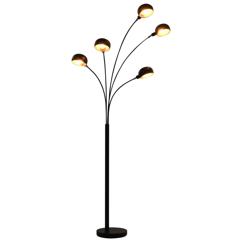 Gulvlampe Stålampe 200 cm 5 x E14 svart og gull