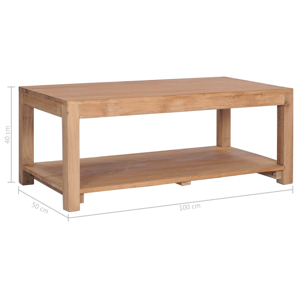 Salongbord Sofabord 100x50x40 cm heltre teak