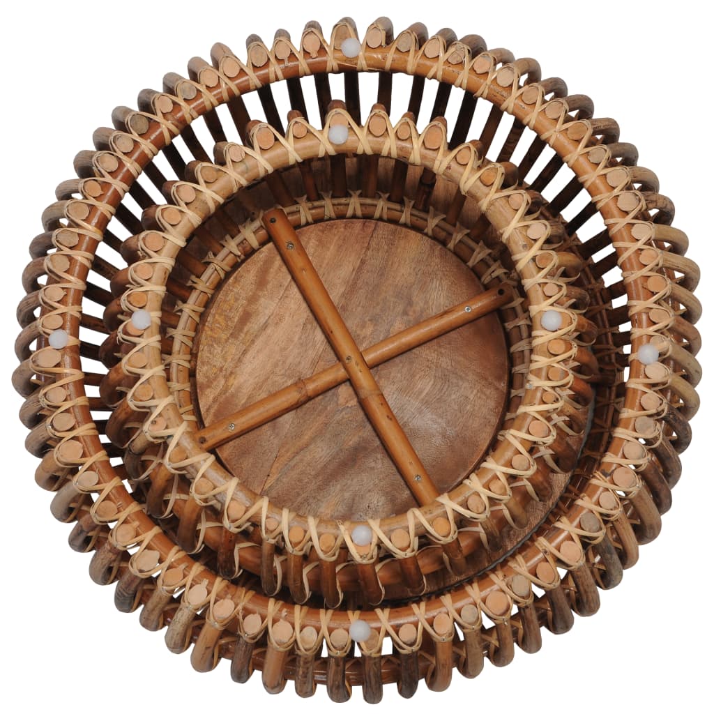 Salongbord Sofabord Tre naturlig rotting 2 stk