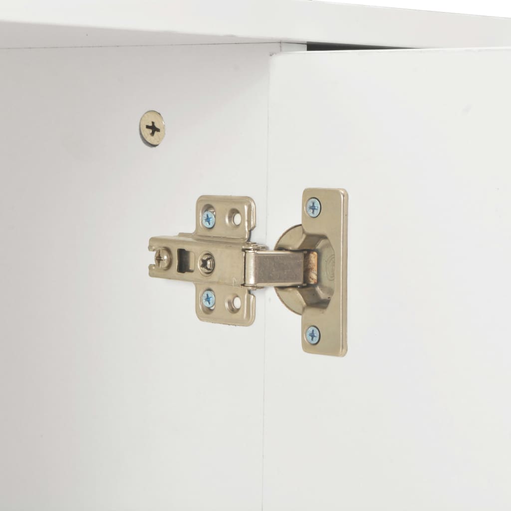 Skjenk Høyglans Hvit 71x35x80 cm