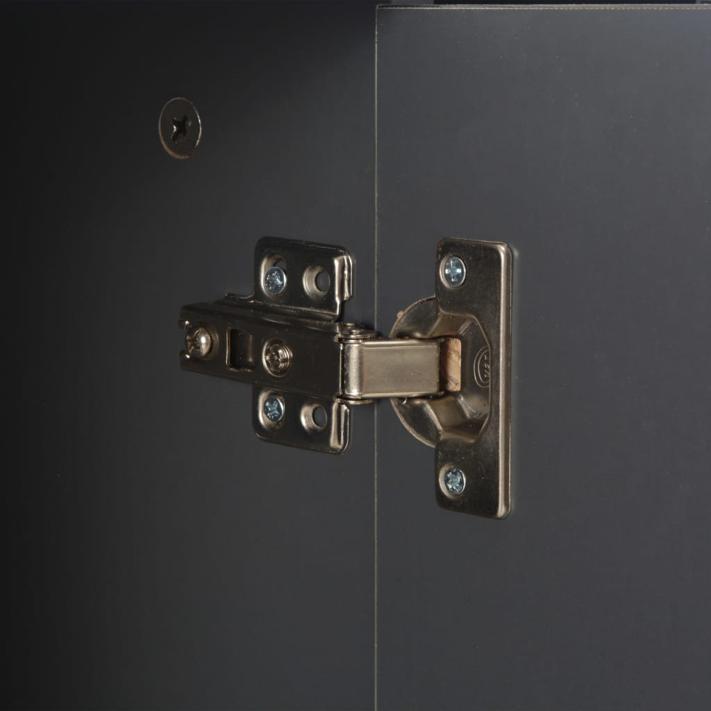 Skjenk Høyglans Grå 107x35x80,5 cm